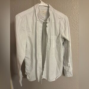 J. Crew Women’s Classic Fit White Oxford Cotton Shirt